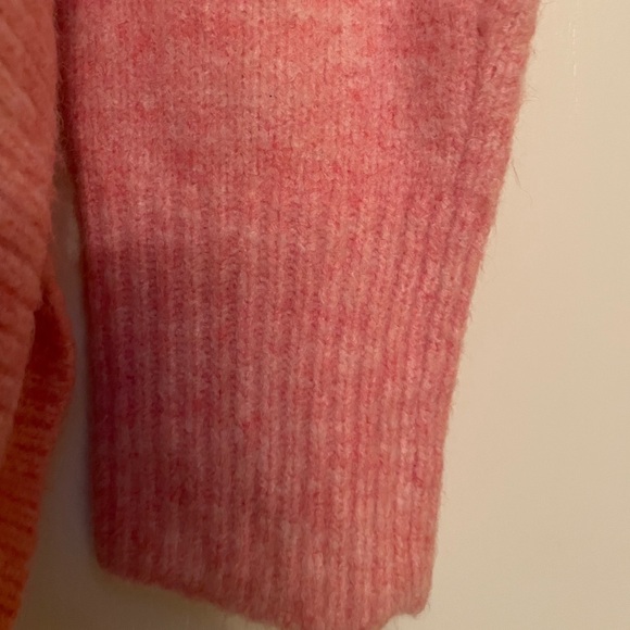 Loft Plus 16-18 Pink/Cream Cowl Neck Sweater - Picture 4 of 8